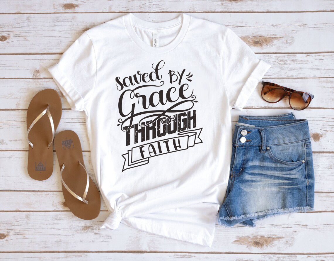 Saved by Grace through Faith - Unisex t-shirt