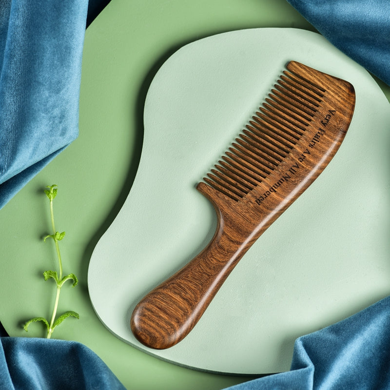 'The very hairs of your head are all numbered(Matt.10:26)', Deluxe Sandalwood Comb