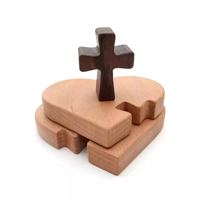 Love Is - Oak + Black Walnut Wood Desktop Ornament - Wedding, Birthday, Valentine's Day Gift - Christian Gift - Anniversary Gift