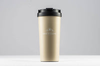 "Faith can move mountains-Matthew 17:20" Coffee cup, stainless steel insulated mug, non-tipping bottom suction cup