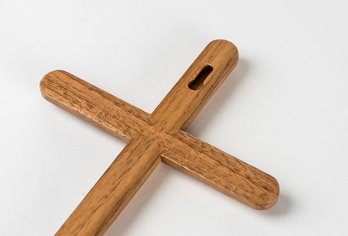 Cross Wall Hanging, European Walnut Cross, Home Decor