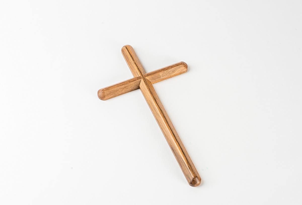 Cross Wall Hanging, European Walnut Cross, Home Decor