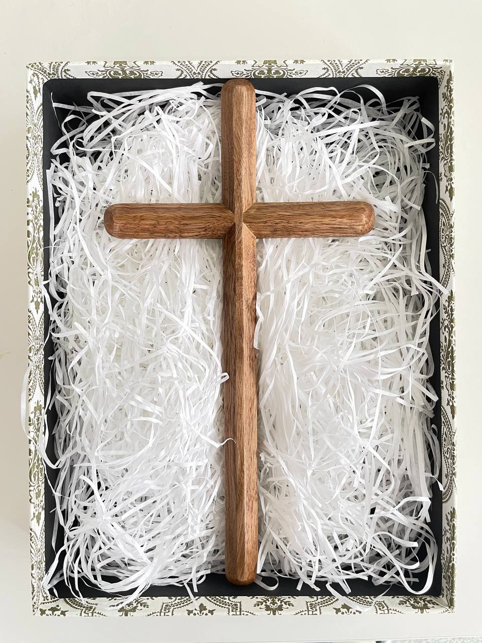 Cross Wall Hanging, European Walnut Cross, Home Decor