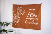 "I Can Do All This" Horizontal Cloth Wall Banner, for Home, Living Room, Bed Room
