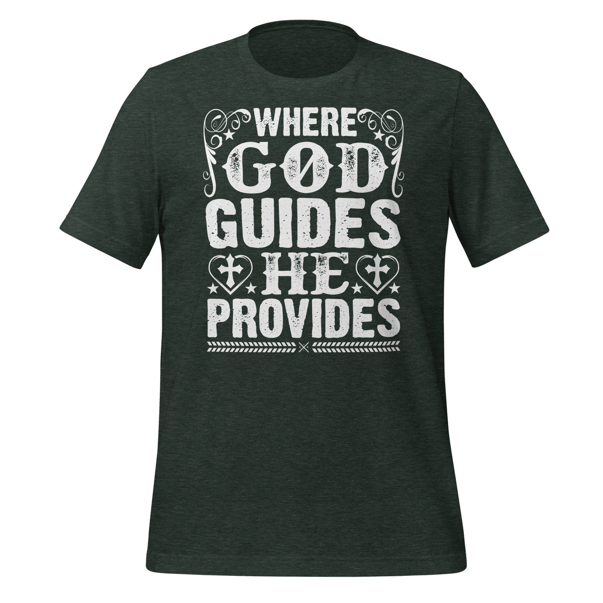 Where God guides He provides - Unisex t-shirt