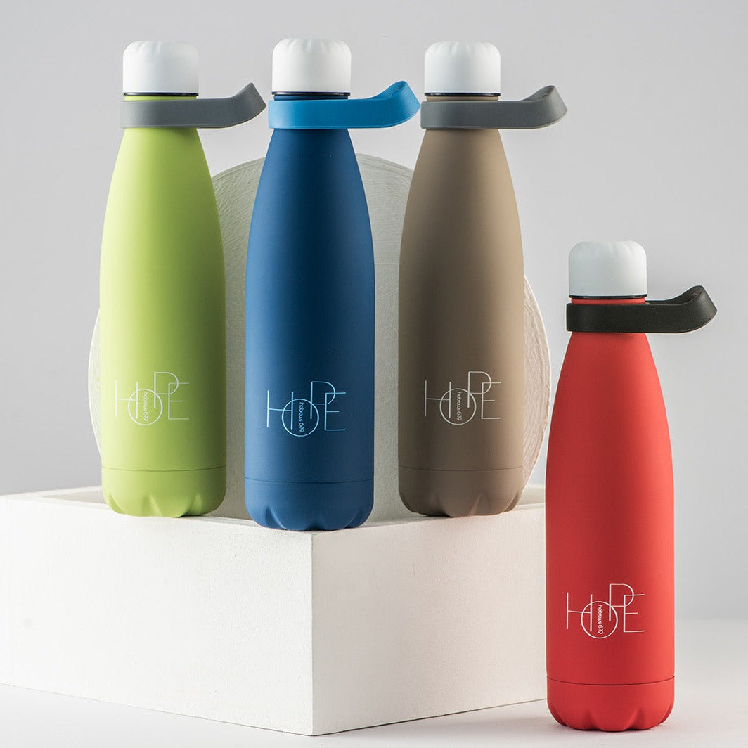 HOPE (Hebrew 6:19) Four-color Portable Sports Insulated Bottle, Frosted Body, Leak-proof Seal