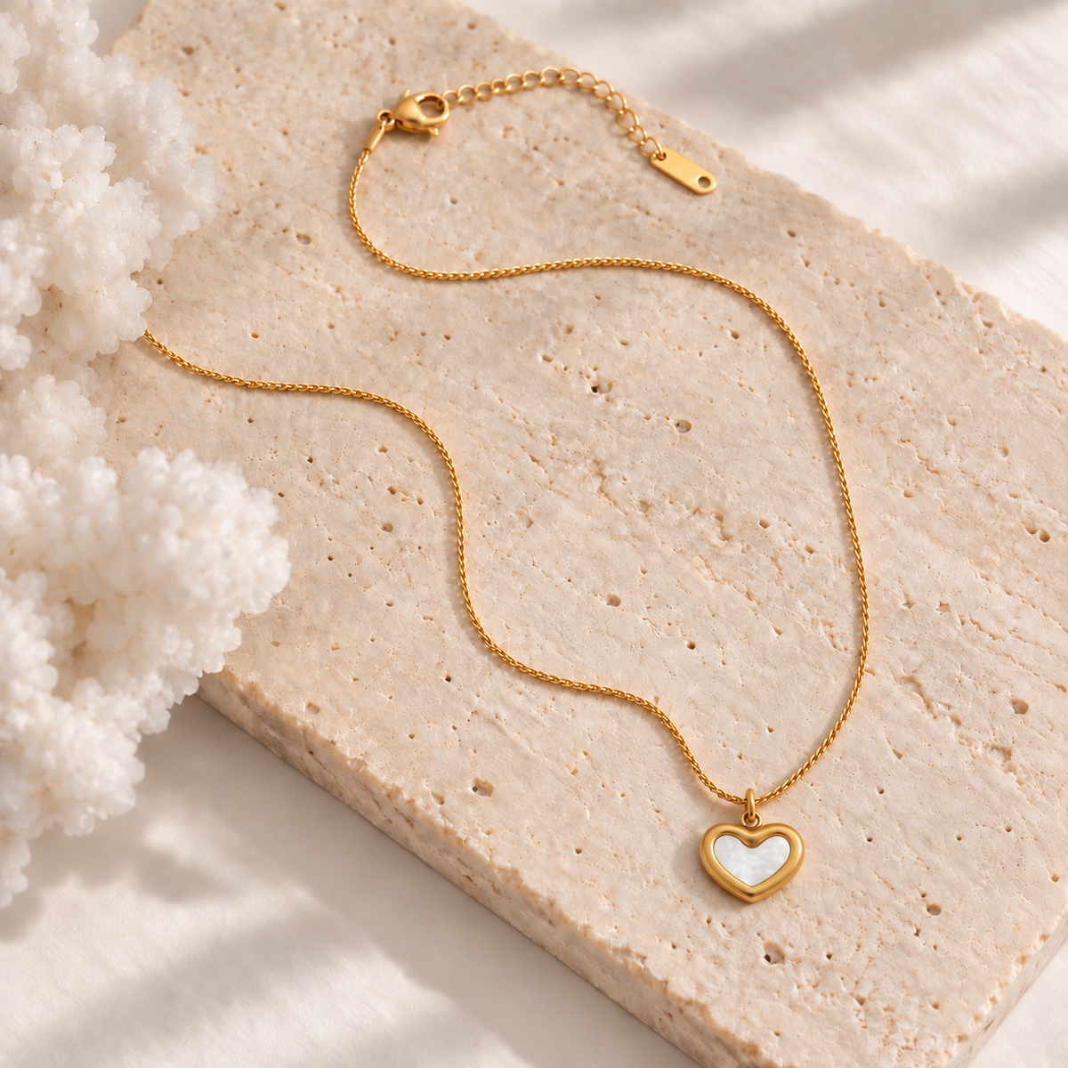 Mother-of-Pearl Heart Necklace