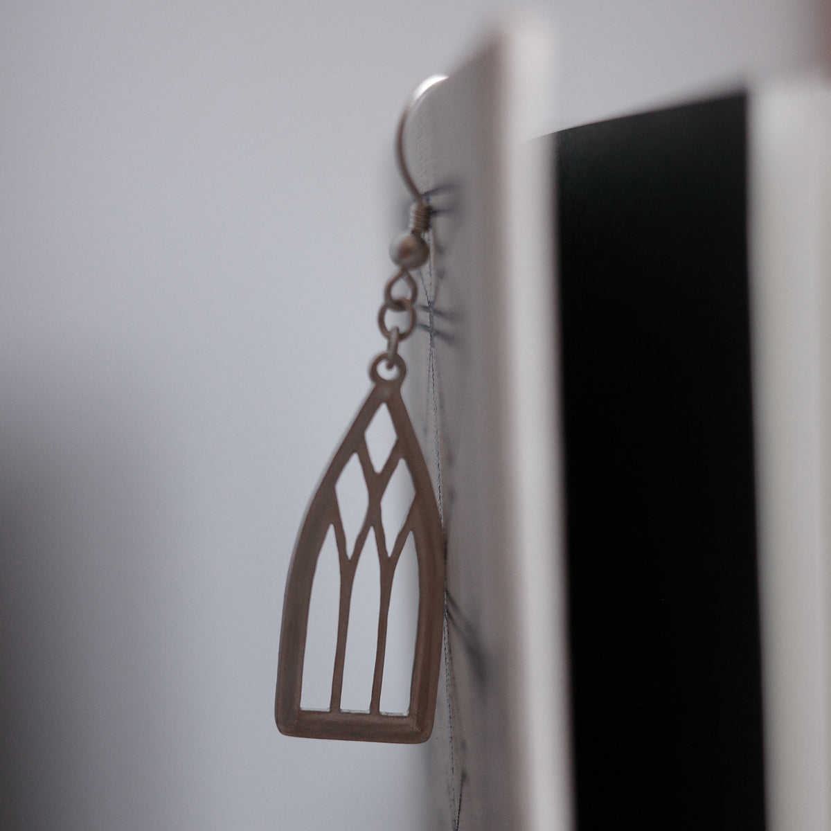 Cathedral Window Earrings - Sandblasted Sterling Silver Earrings - Christian Jewelry - Artisan Handcrafted - Limited Edition