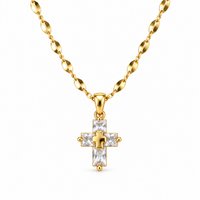 Radiant Faith Crystal Cross Necklace