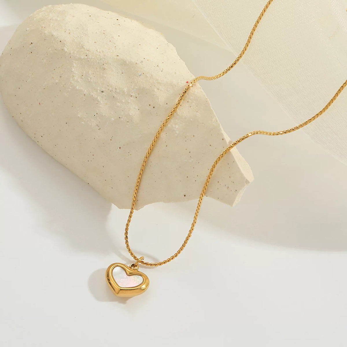 Mother-of-Pearl Heart Necklace
