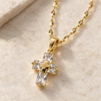 Radiant Faith Crystal Cross Necklace