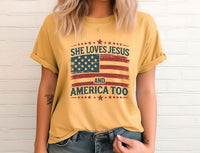 She loves Jesus and America too - Unisex t-shirt