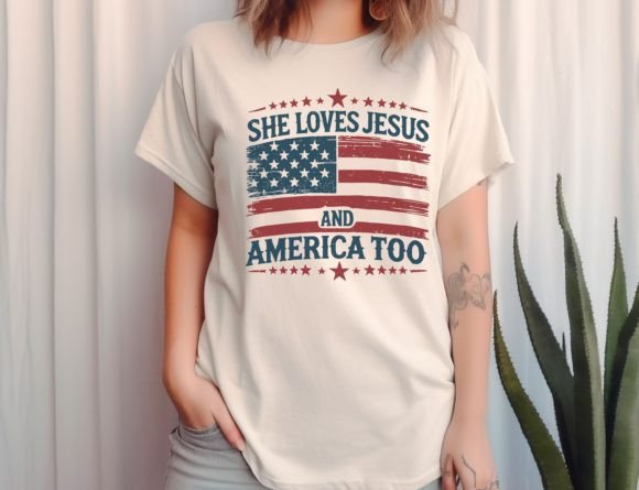 She loves Jesus and America too - Unisex t-shirt