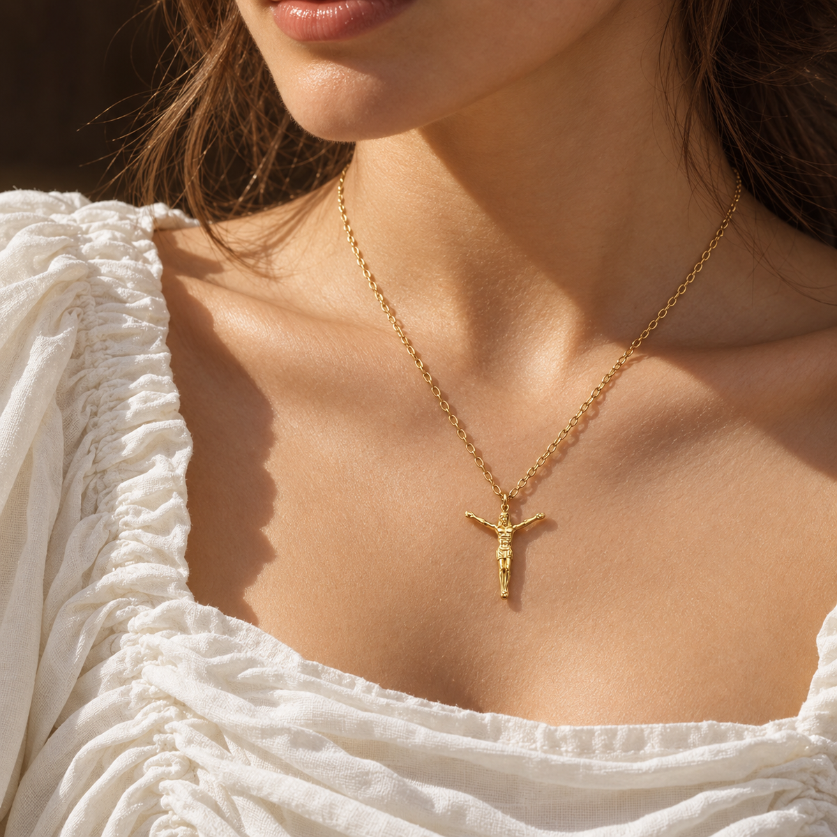 Jesus Crucifix Pendant Necklace