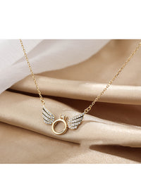 Angel Wings Silver Necklace - Christian Jewelry - Christian Gift