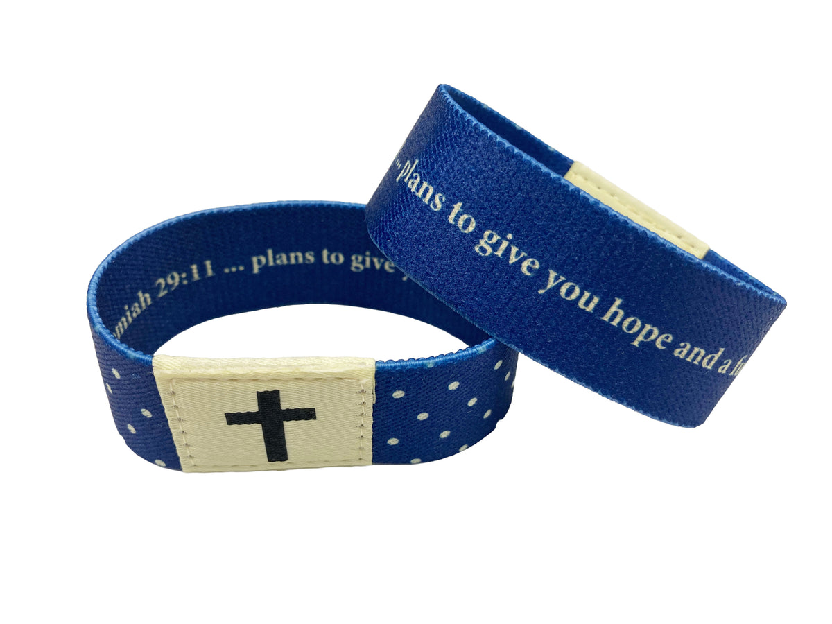 Christian Bracelet | Tap to Get Daily Verse | Jeremiah 29:11  Bracelet | Elastic NFC Bracelet