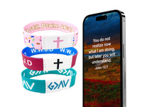 Christian Bracelet | Tap to Get Daily Verse | Elastic NFC Bracelet