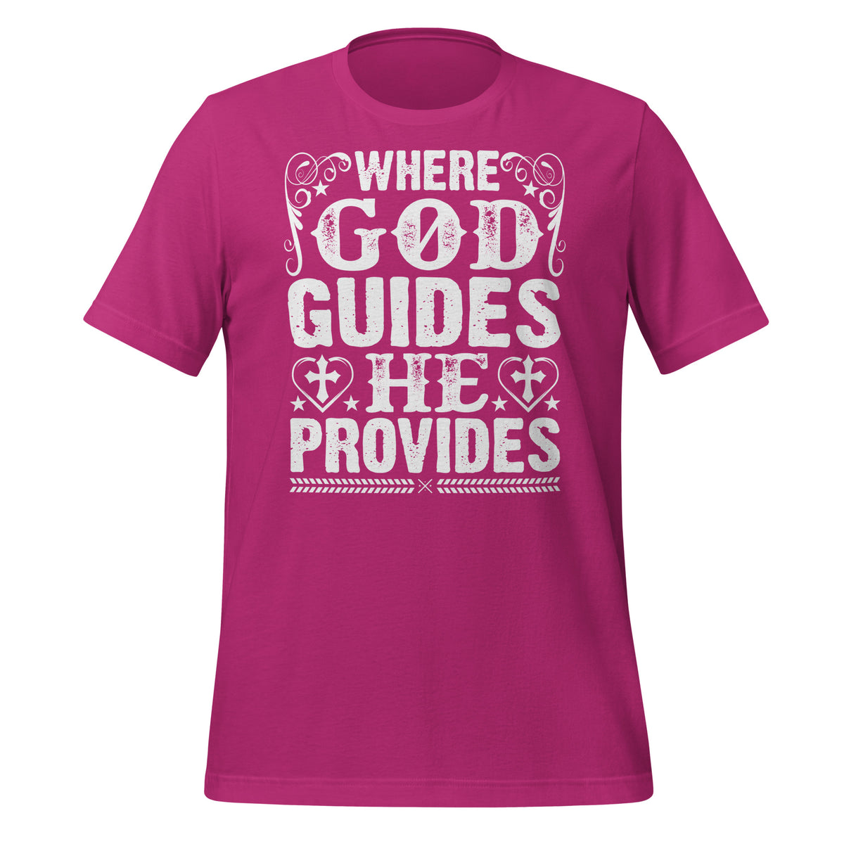 Where God guides He provides - Unisex t-shirt