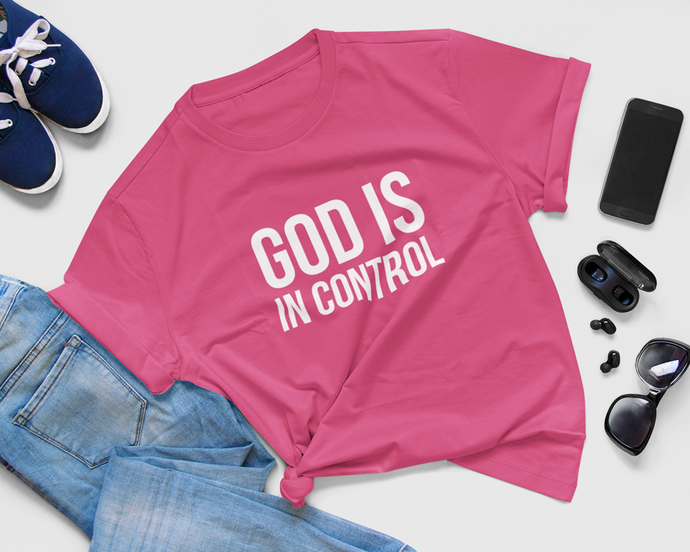 God is in control - Short Sleeve Unisex T-Shirt