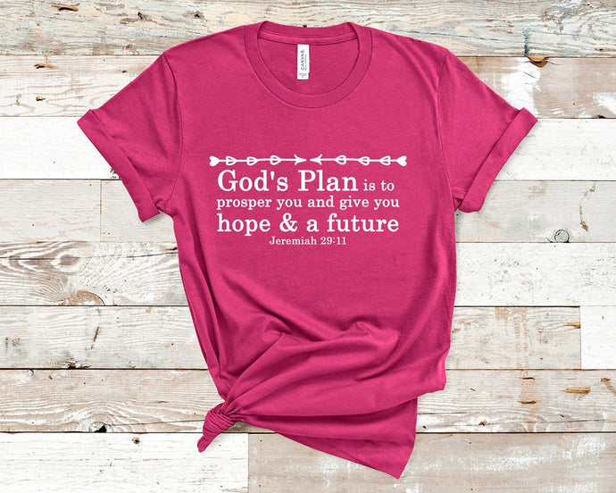 Hope and a future, Jeremiah 29:11 - Short Sleeve Unisex T-Shirt
