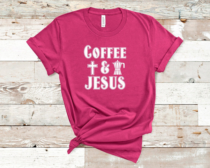 Coffee and Jesus - Christian Unisex T-Shirt