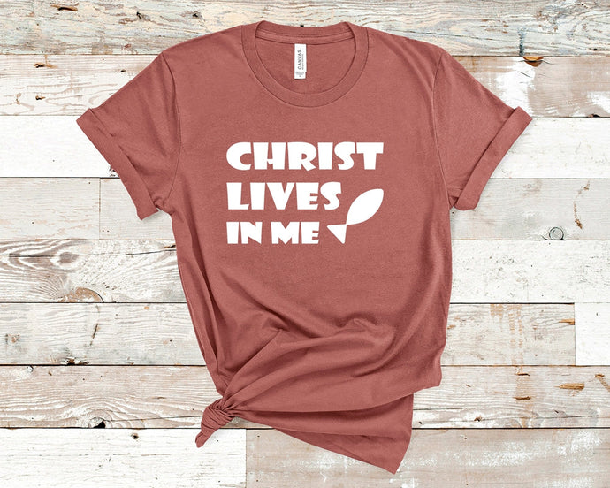 Galatians 2:20 Christ lives in me - Christian Unisex T-Shirt