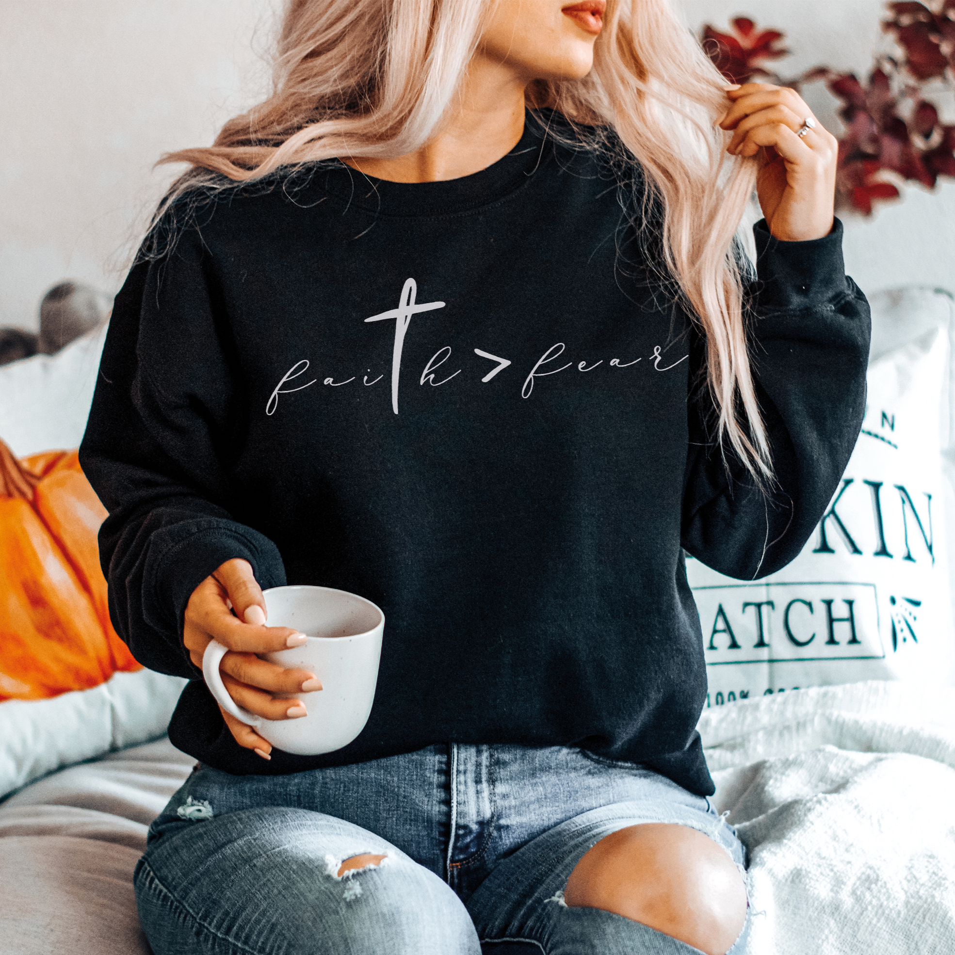 Faith Over Fear Sweatshirt - Christian Sweatshirt